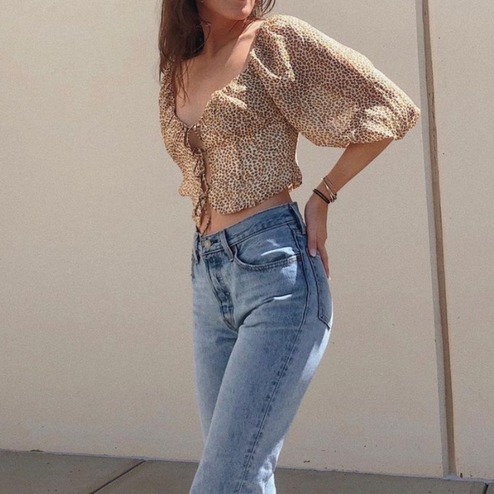 Verge girl cheetah print top